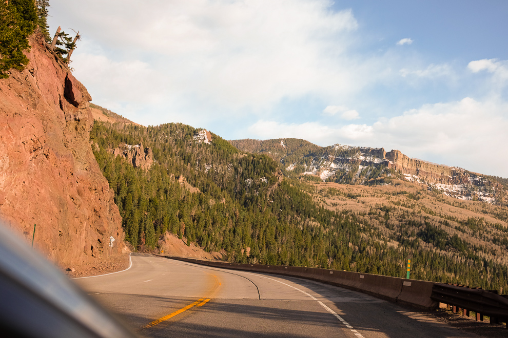 On the way down towards Pagosa Springs, a 5,000 ft drop in elevation