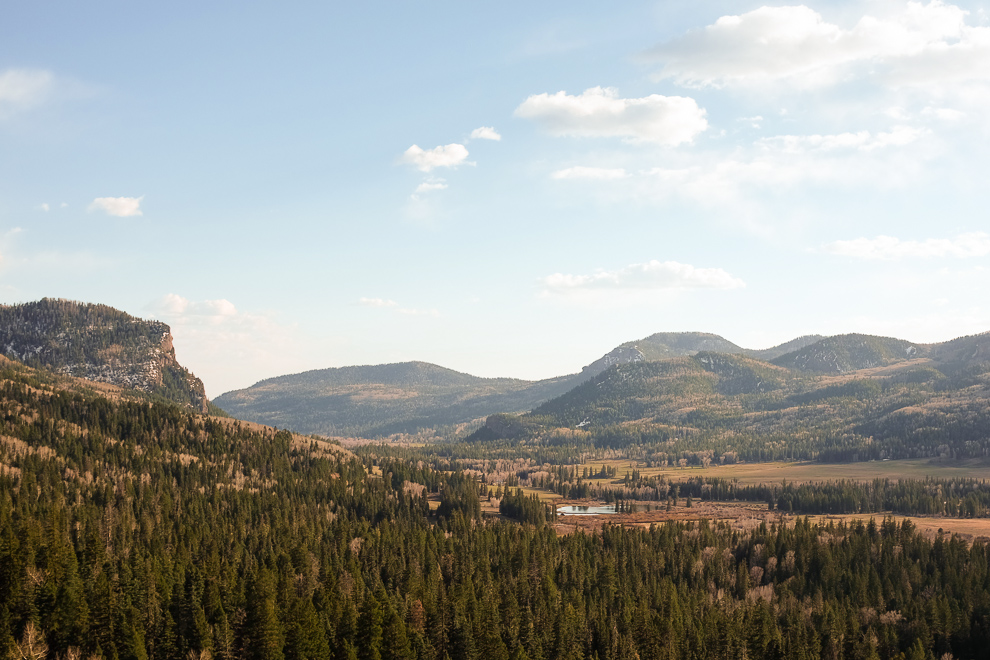 On the way down towards Pagosa Springs, a 5,000 ft drop in elevation